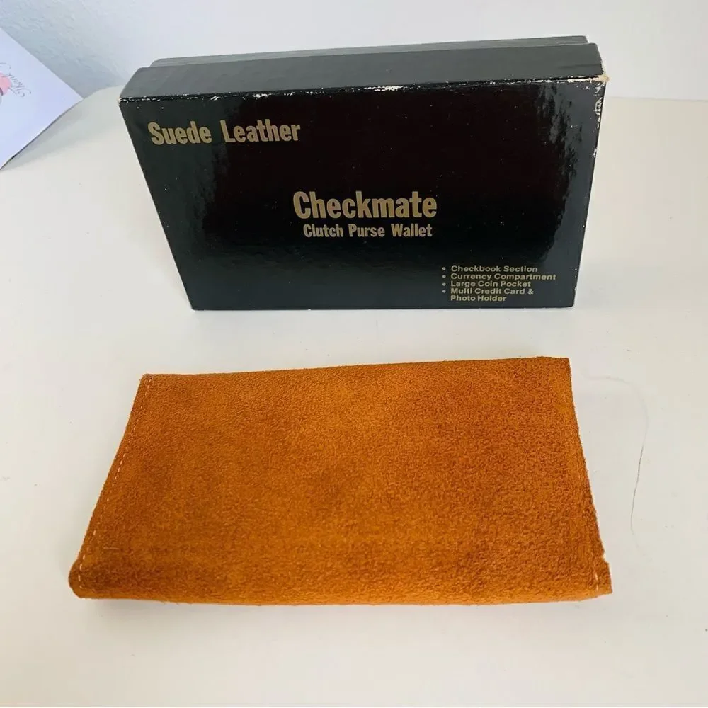 VTG Custom Craft Mustard Suede Wallet‎